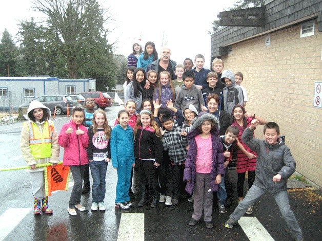 A.G. Bell Elementary students collected a huge amount of food for a recent food drive for Sibling House to benefit foster families.