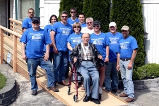 Volunteers for the annual Rampathon. Back row from left