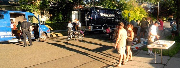 Last year Kirkland police came out to neighborhoods for National Night Out events throughout Kirkland as they will this year.