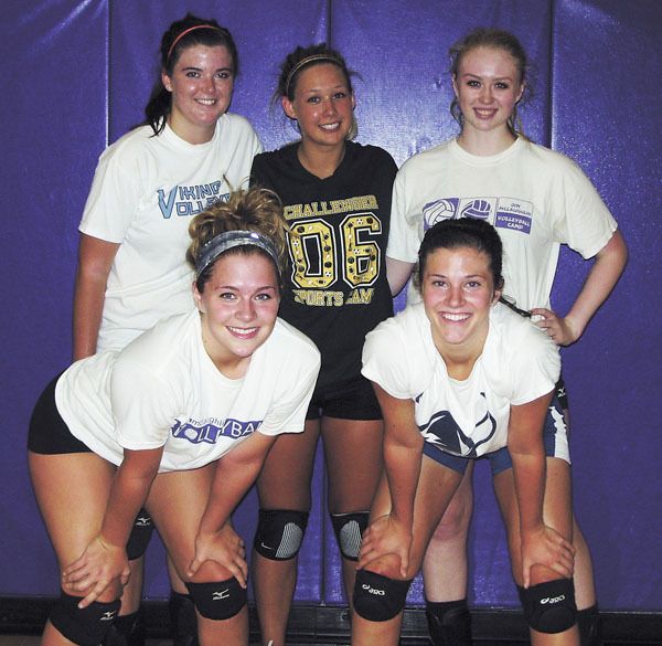 The Lake Washington Kangs senior volleyball players include: Katy Harding