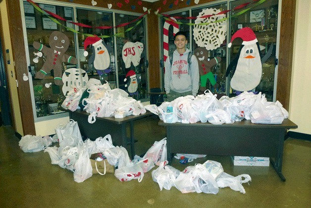 JD Worcester led an effort to collect personal hygiene items for Tent City during the holidays.