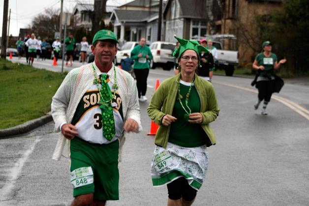 Participants in the Shamrock Run last year. The Kirkland Downtown Association needs more volunteers for this year's second annual Shamrock Run on Saturday.