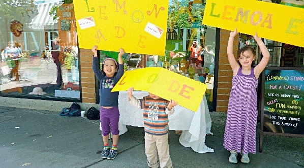 Local kids take part in (Lemonade) Stand for a Cause in downtown Kirkland.