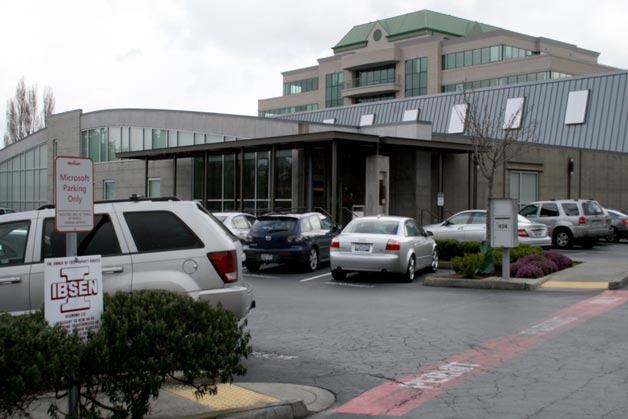 The Emerald Building sits behind a one-story building on the 1.7 acre MRM site. The latter building is currently leased to Microsoft until 2015. The council will vote later this year on a rezone request that would allow the site to construct an eight-story apartment complex with retail base.