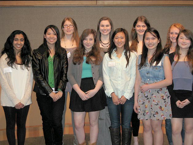 Ten Kirkland junior girls were honored for excellence in math