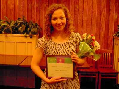 Soroptimist International of Bellevue Metropolitan recently recognized Alene Bouranova of Kirkland with the Violet Richardson Award.