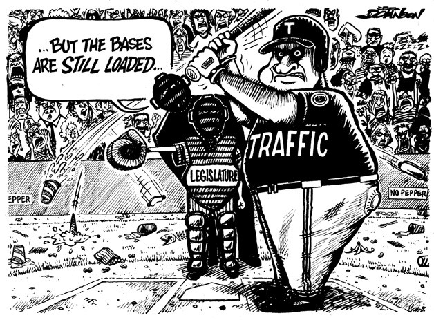 ... but the bases are still loaded | Cartoon for April 5