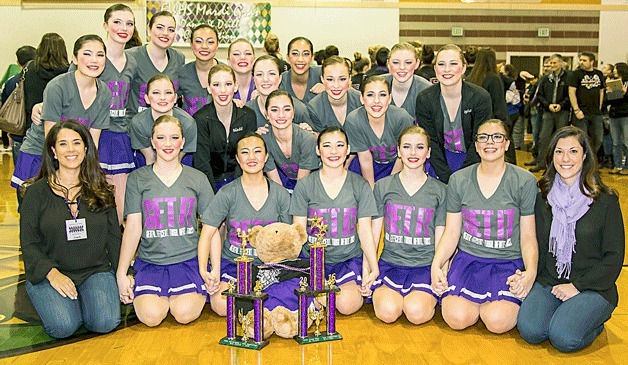 The Lake Washington High School dance team at Edmonds-Woodway High School.