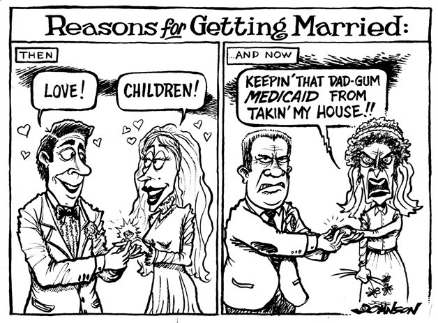 getting married cartoon