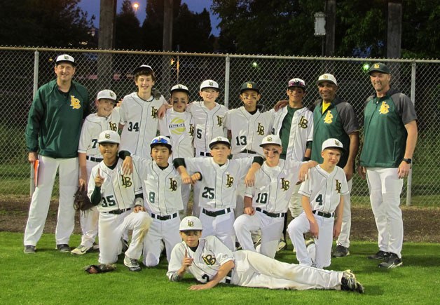 The Kirkland LUX 13U baseball team are: back row from left