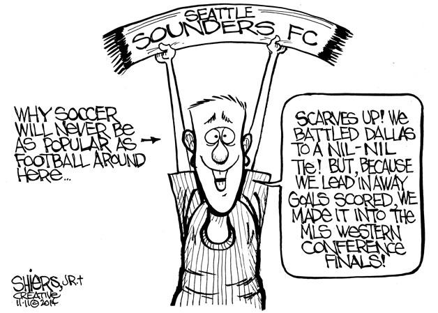 Why soccer will never be as popular as football | Cartoon for Nov. 13