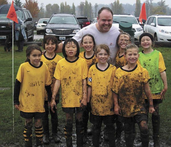 The U8 girls soccer team in the Lake Washington Youth Soccer Association