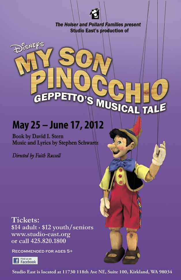 Studio East’s production of Disney’s 'My Son Pinocchio' is suitable for children age five and over.