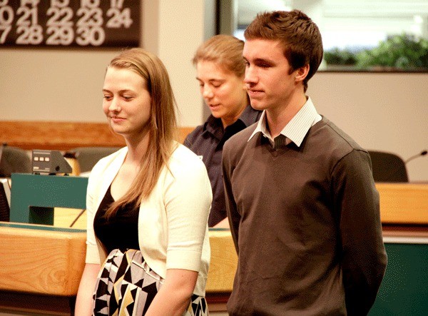 The Kirkland Council recently recognized recipients of the Eileen Trentman Memorial Scholarship. Pictured is Allison Blair of International Community School and Evan Ellesfen