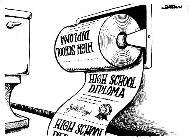 cartoon high school diploma