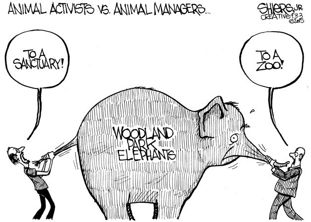 Animal activists vs. animal managers | Cartoon for March 5