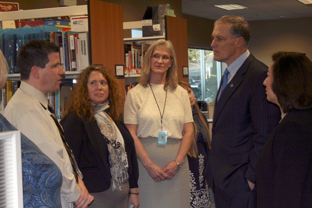 Gov. Jay Inslee and Lauren Thomas