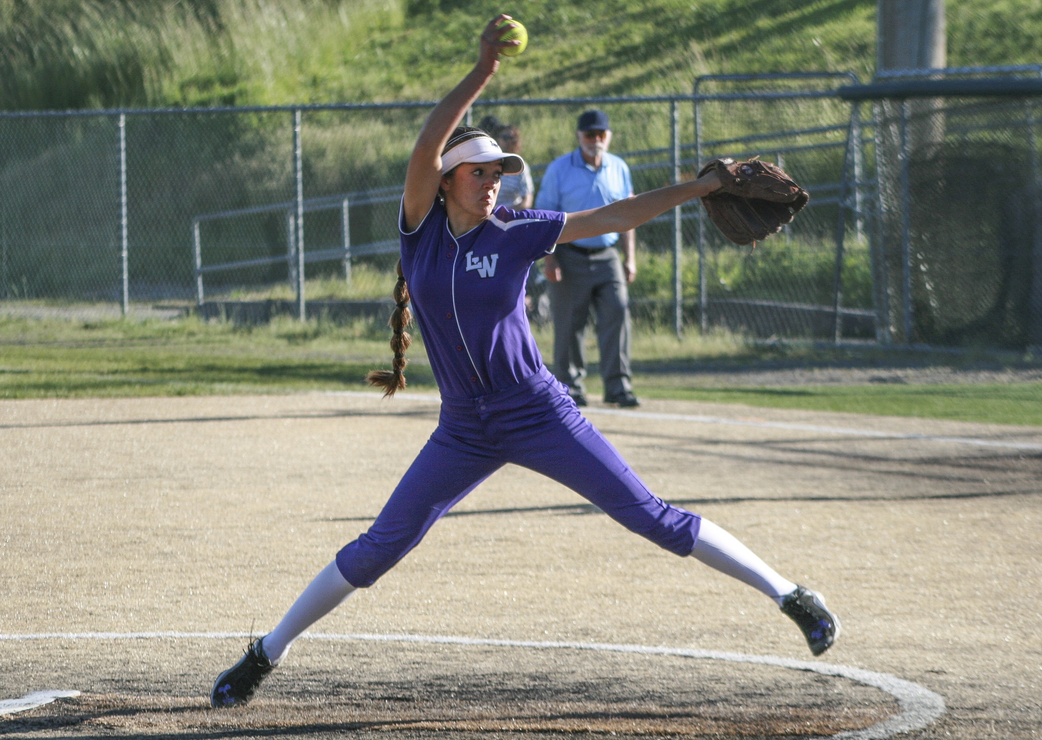 Lake Washington starter Tori Bivens threw a no-hitter in the first round of the 3A KingCo softball tournament on Thursday