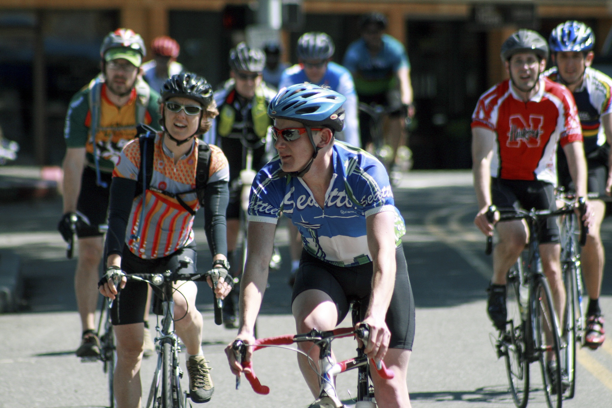 Riders near the finish line of the 7 Hills of Kirkland charity cycling event at Marina Park on Memorial Day. Event organizers expect to raise over $100