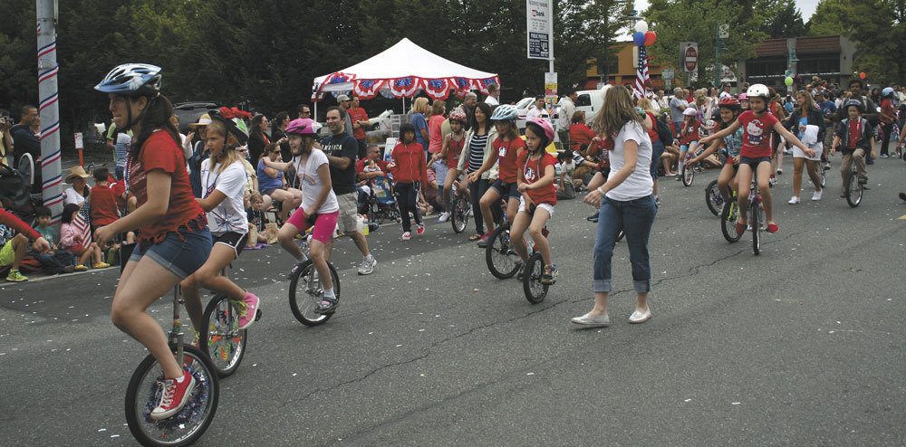 The Fourth of July kids parade will begin at 11:30 a.m. on Monday