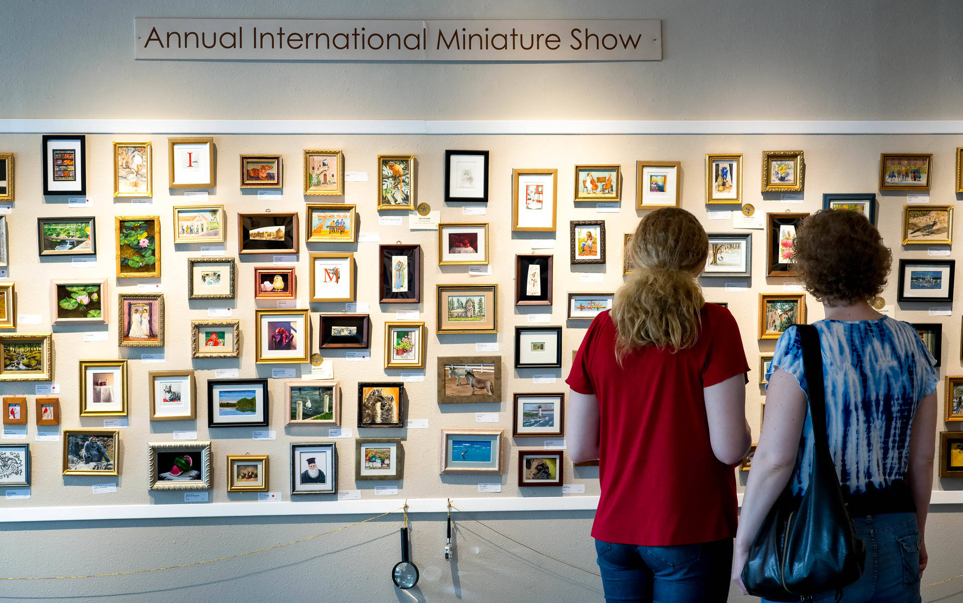 This photo shows a miniature artwork displayed at the Miniature