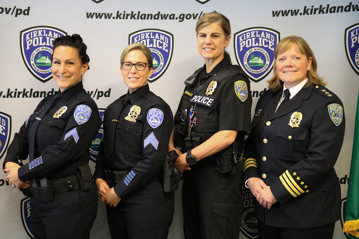 Kirkland Police Department Celebrates Promotions Service And New