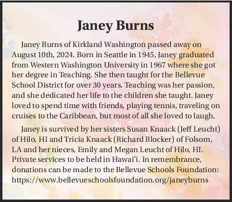 Janey Burns | Obituary